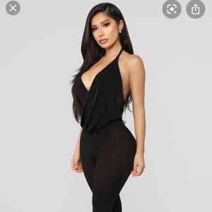 Fashion nova halter jumpsuit